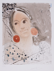 サルバドール・ダリ《カルメンの肖像》（「カルメン」シリーズより）1970年