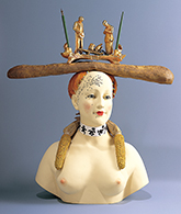 サルバドール・ダリ《回顧的女性胸像》1977年ブロンズ、ミクストメディア
