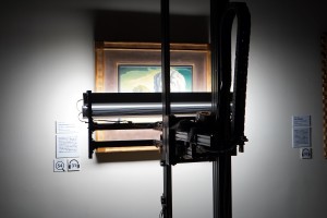 最新スキャン技術により筆致まで鮮明に再現された複製画