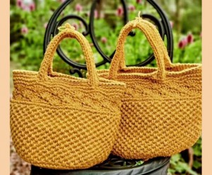 【H20】ANONE：麻ひも等を使用して 仕上げたバッグや小物