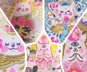 【H36】るりの和：お守りねこ本尊アート販売や御朱印アート他