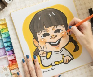 【O3】せきねみずか：似顔絵の実演販売